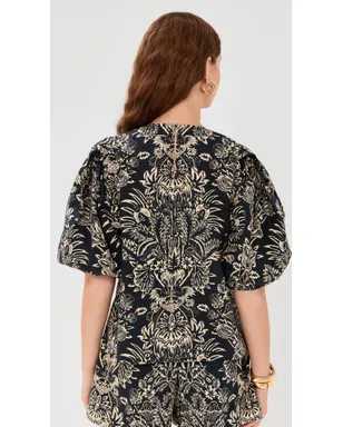 Ulla Johnson フランティスカトップ ノワール・フローラ - サムネイル3
