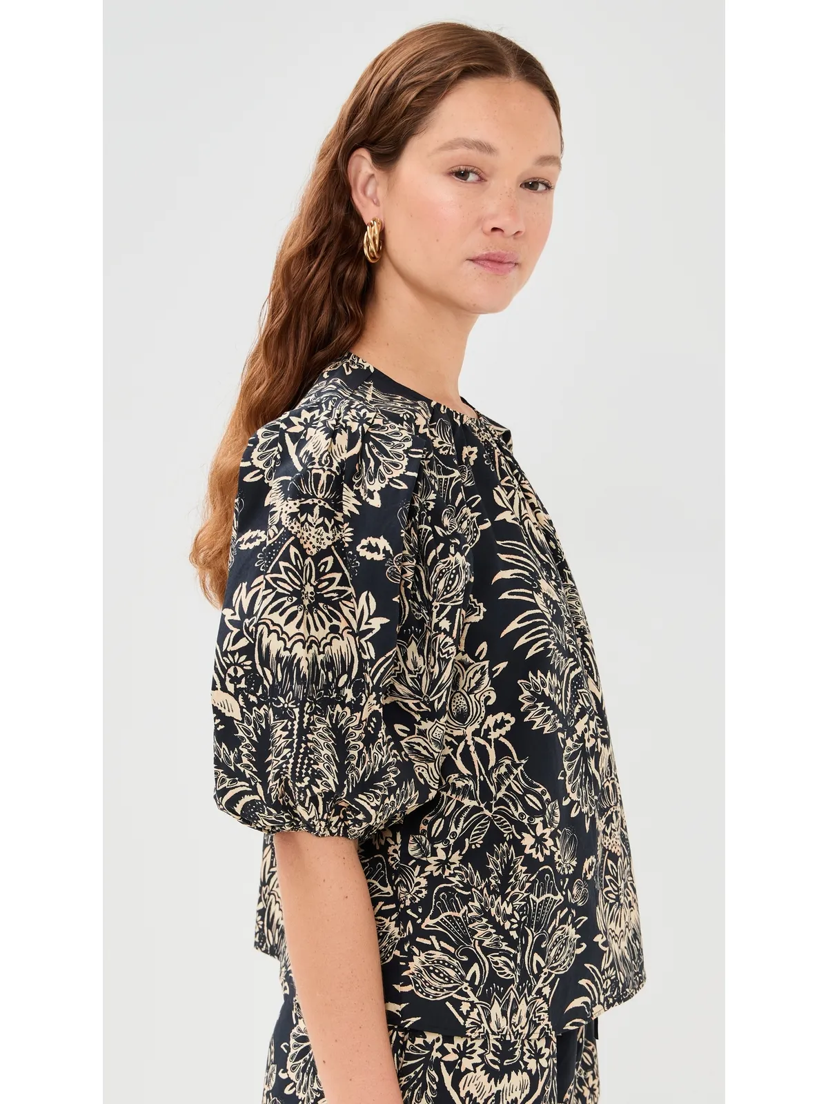 Ulla Johnson フランティスカトップ ノワール・フローラ - 画像4