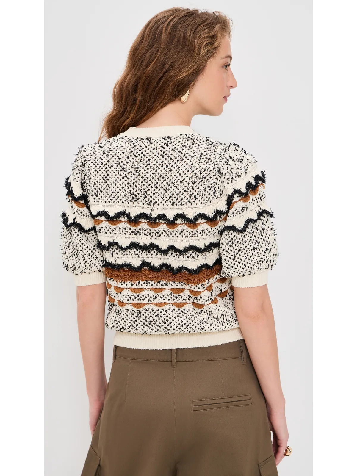 Ulla Johnson アンダイラ ショートスリーブ ニットトップ スカラップ - 画像3