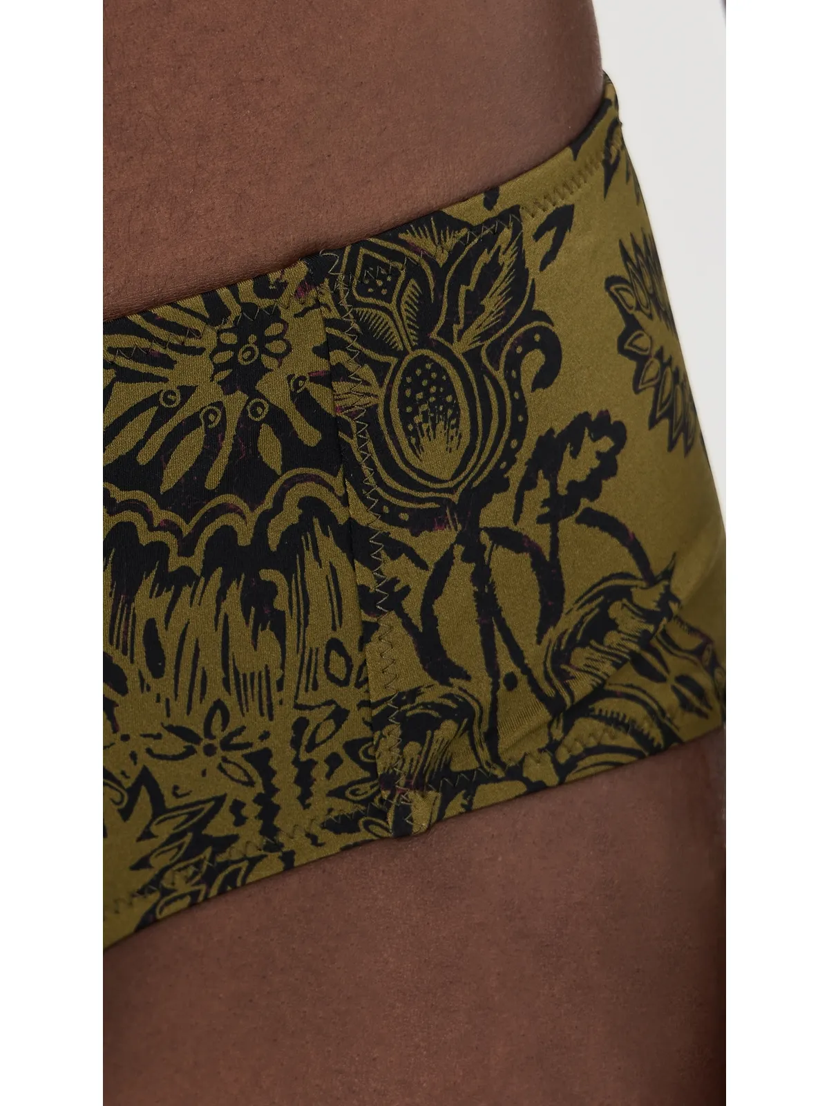 Ulla Johnson アマルフィ ビキニボトムス オリーブ フローラ M - 画像5