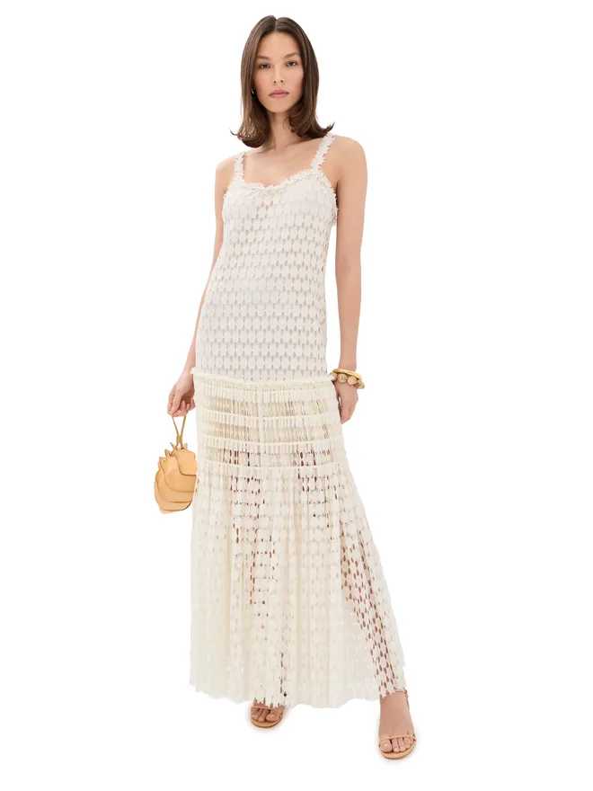 Ulla Johnson Ulla Johnson シグリッド レース ノースリーブ ガウン チョークの商品画像