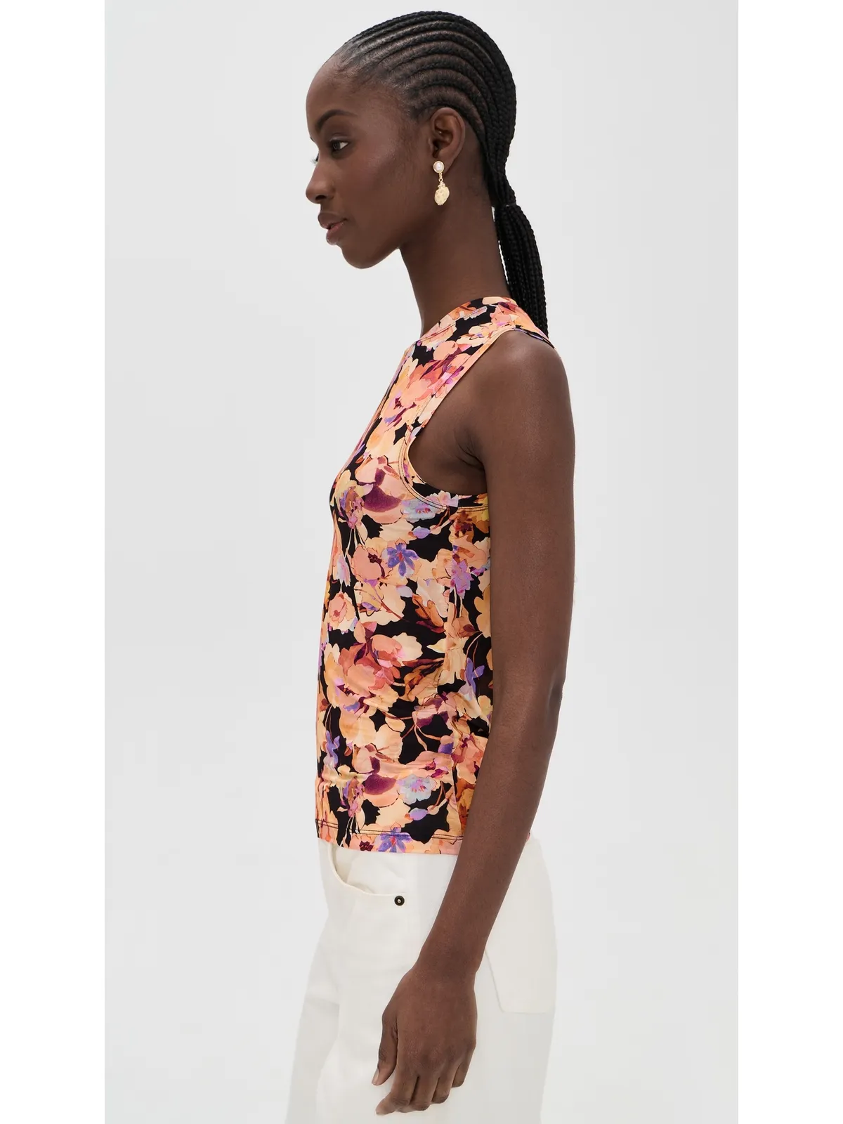 Ulla Johnson イネス ジャージー トップ ナイトブルーム - 画像4