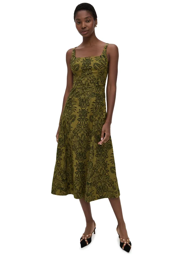 Ulla Johnson Ulla Johnson ナタリ タンク コットン ドレス オリーブ フローラの商品画像