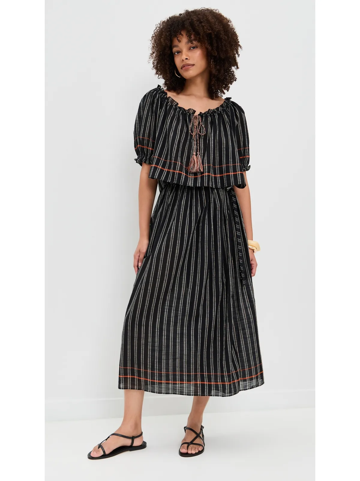 Ulla Johnson パロス カバーアップトップ（ノワールストライプ） - 画像5