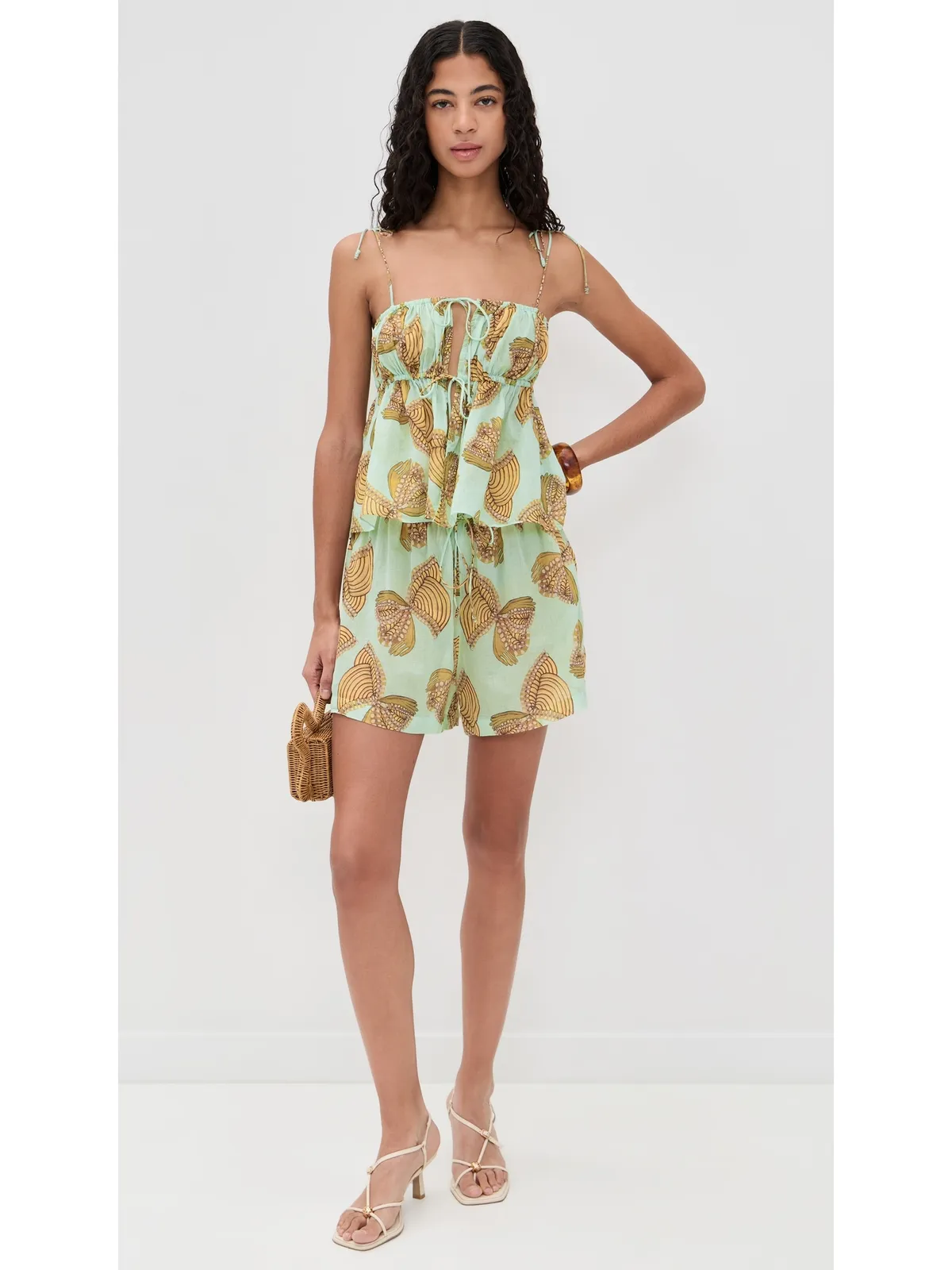 Ulla Johnson Bijou カバーアップショーツ 水の花 - 画像5