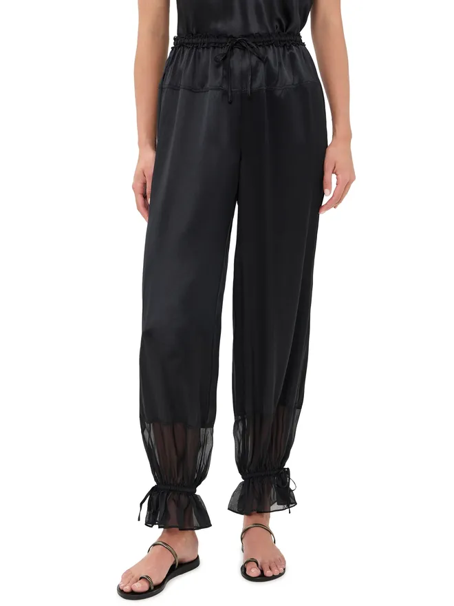 Ulla Johnson Ulla Johnson カミーレ・シルク裾絞りパンツの商品画像