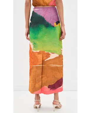 Ulla Johnson イネス サテン ペンシルスカート Nature Abhors A Vacuum - サムネイル3