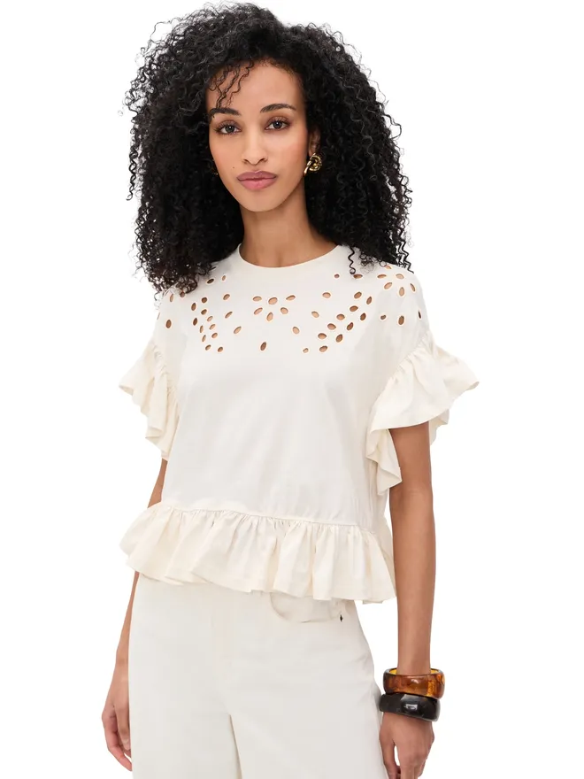Ulla Johnson Ulla Johnson マリアナ ペプラムトップ コウリーの商品画像