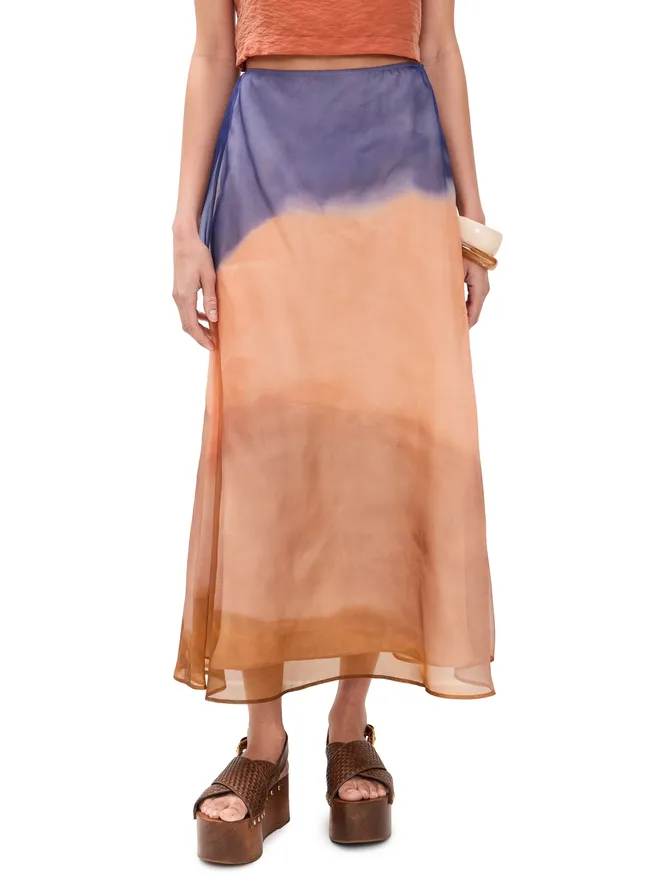 Ulla Johnson Ulla Johnson エスメレイ オーガンザ シルク ミディ スカート Moontideの商品画像