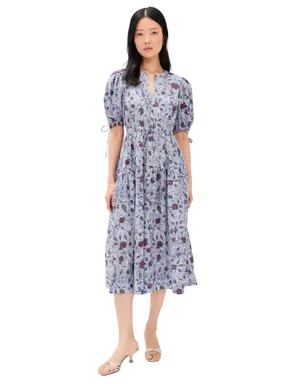 Ulla Johnson アドリアナ ショートスリーブ コットン ドレス ガーデニア - サムネイル1