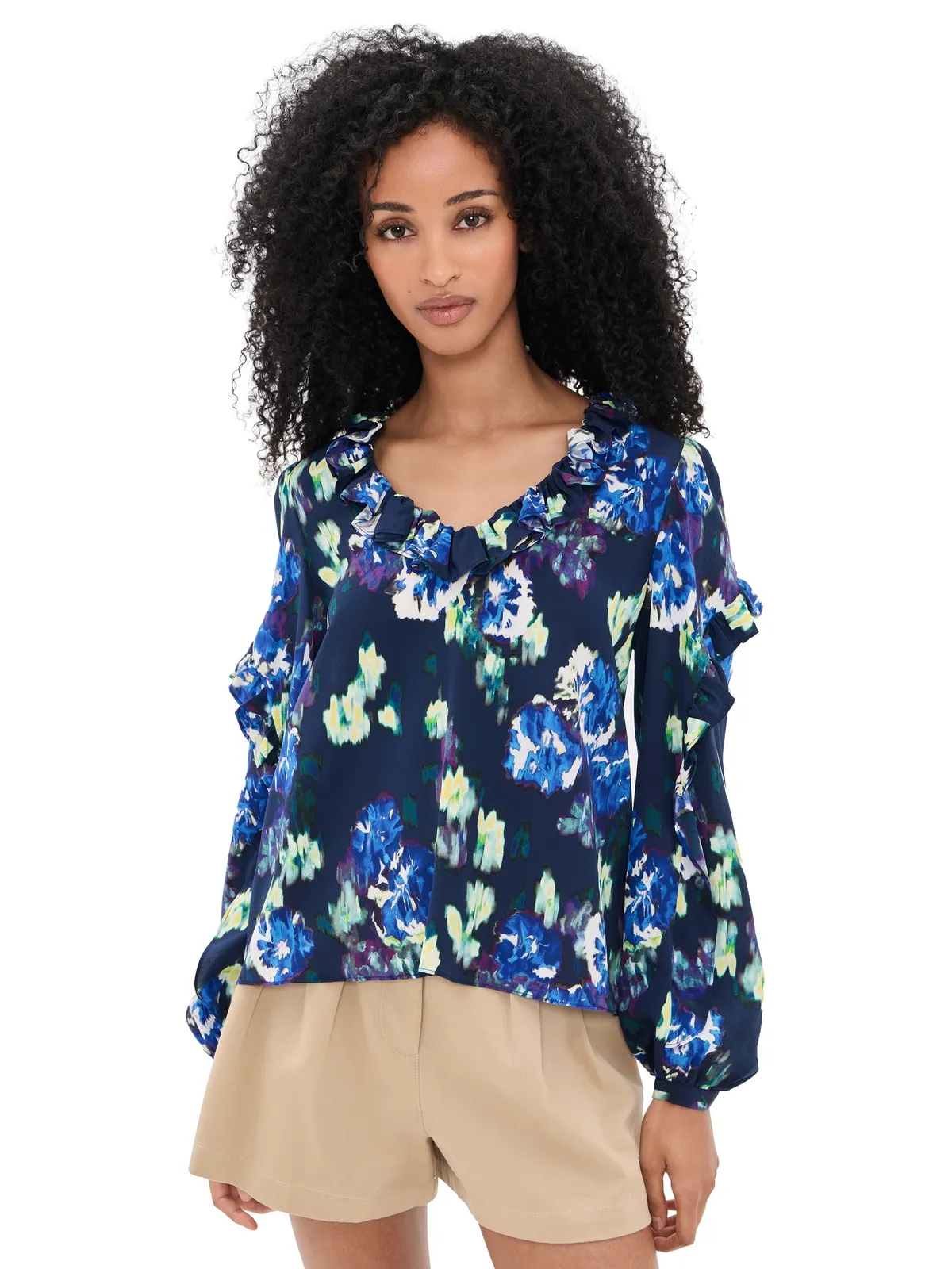 Ulla Johnson マーガレット シルク ブラウス Evening Bloom - 画像1
