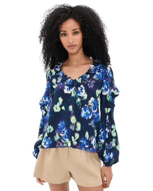 Ulla Johnson マーガレット シルク ブラウス Evening Bloom - サムネイル1
