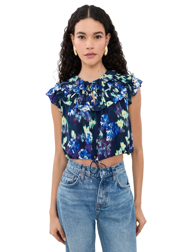 Ulla Johnson Ulla Johnson エレオノーレ シルクトップ Evening Bloomの商品画像
