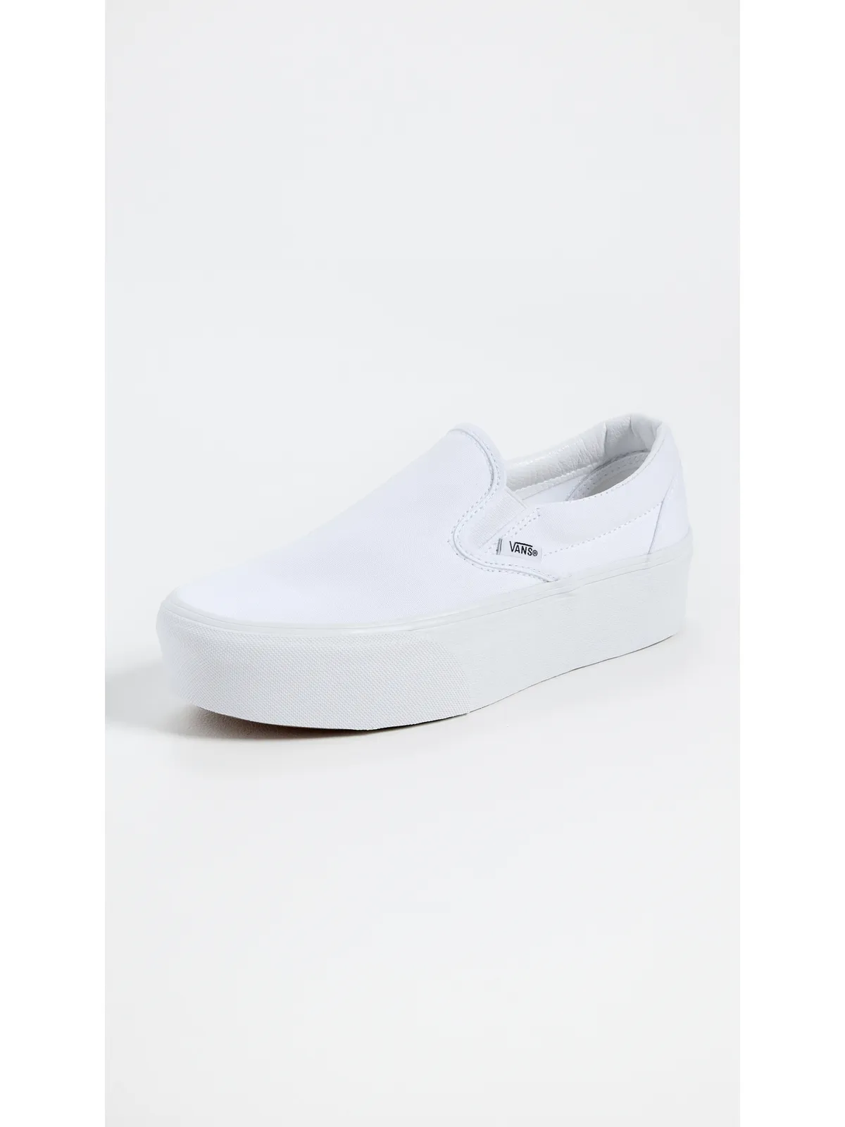 Vans UA クラシック・スリップオン・スタックフォーム スニーカー（キャンバス／True White） - 画像2