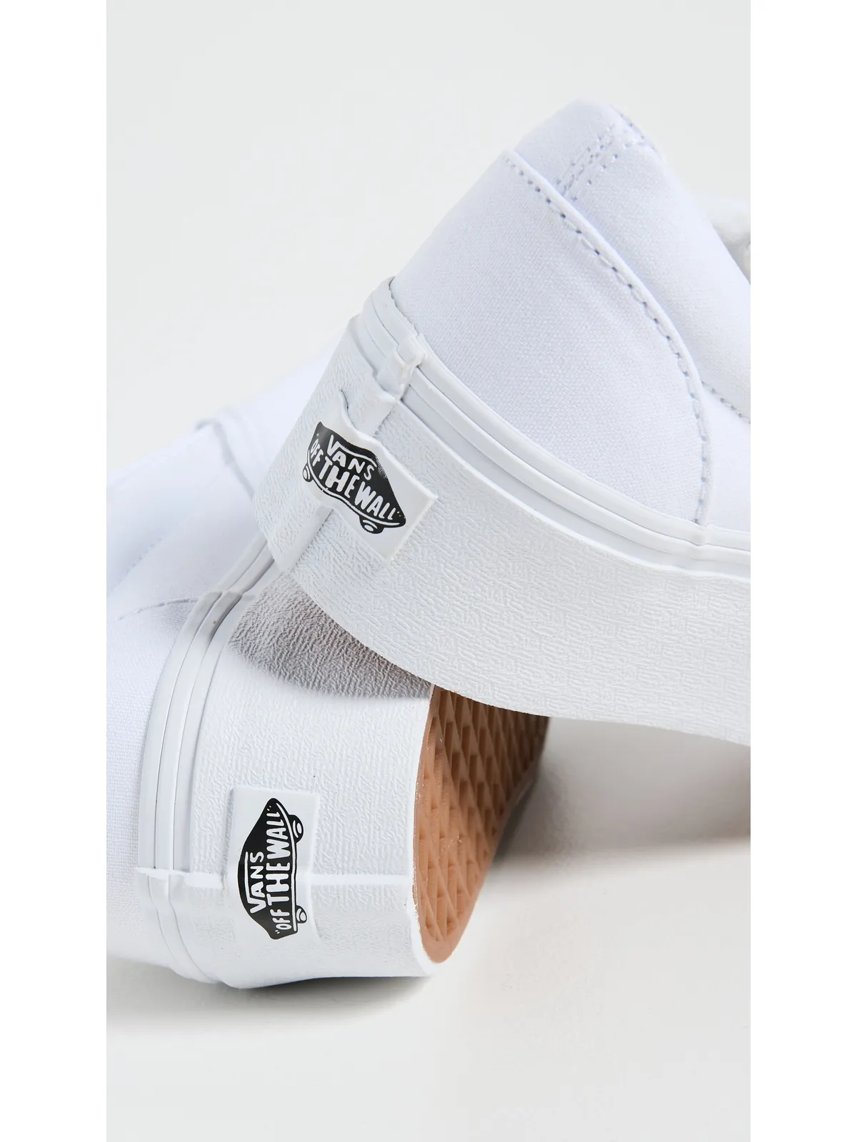 Vans UA クラシック・スリップオン・スタックフォーム スニーカー（キャンバス／True White） - 画像4