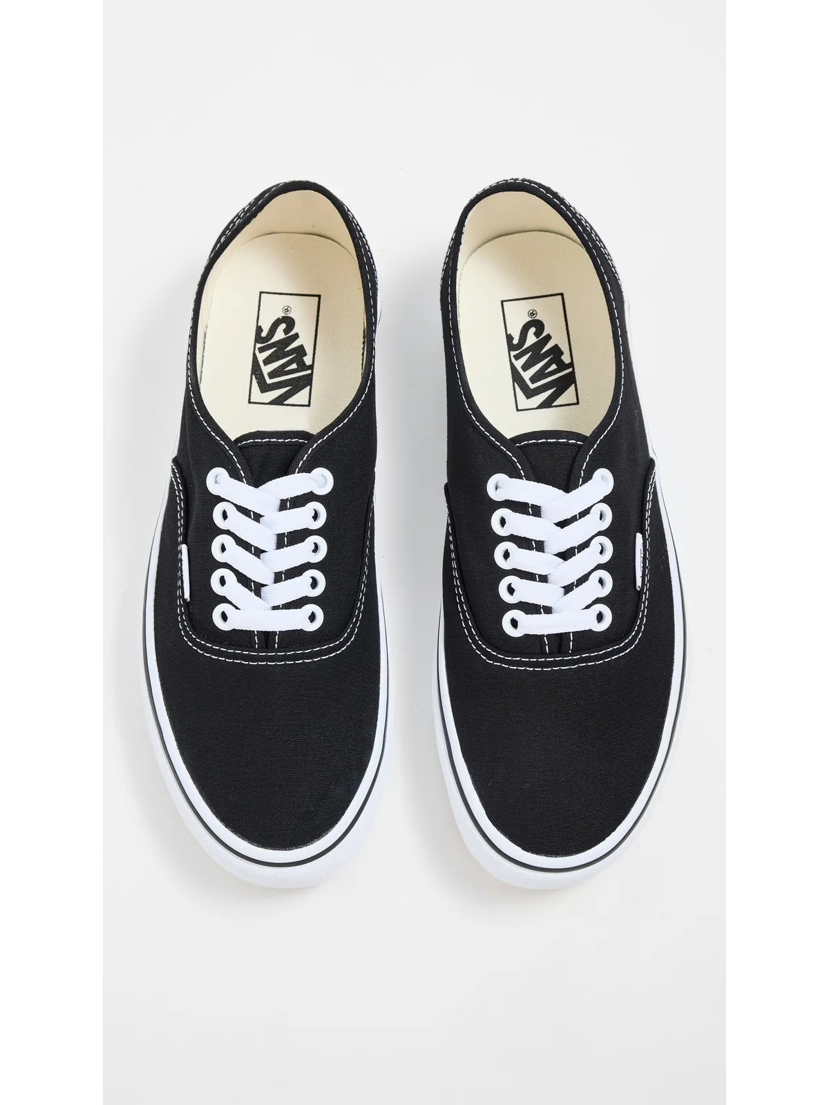 Vans オーセンティック ユニセックス スニーカー ブラック/ホワイト - 画像2