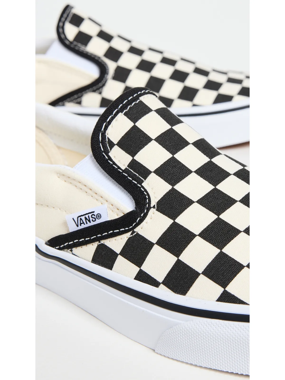 Vans スリップオン スニーカー チェッカーボード柄 ブラック/オフホワイト - 画像6