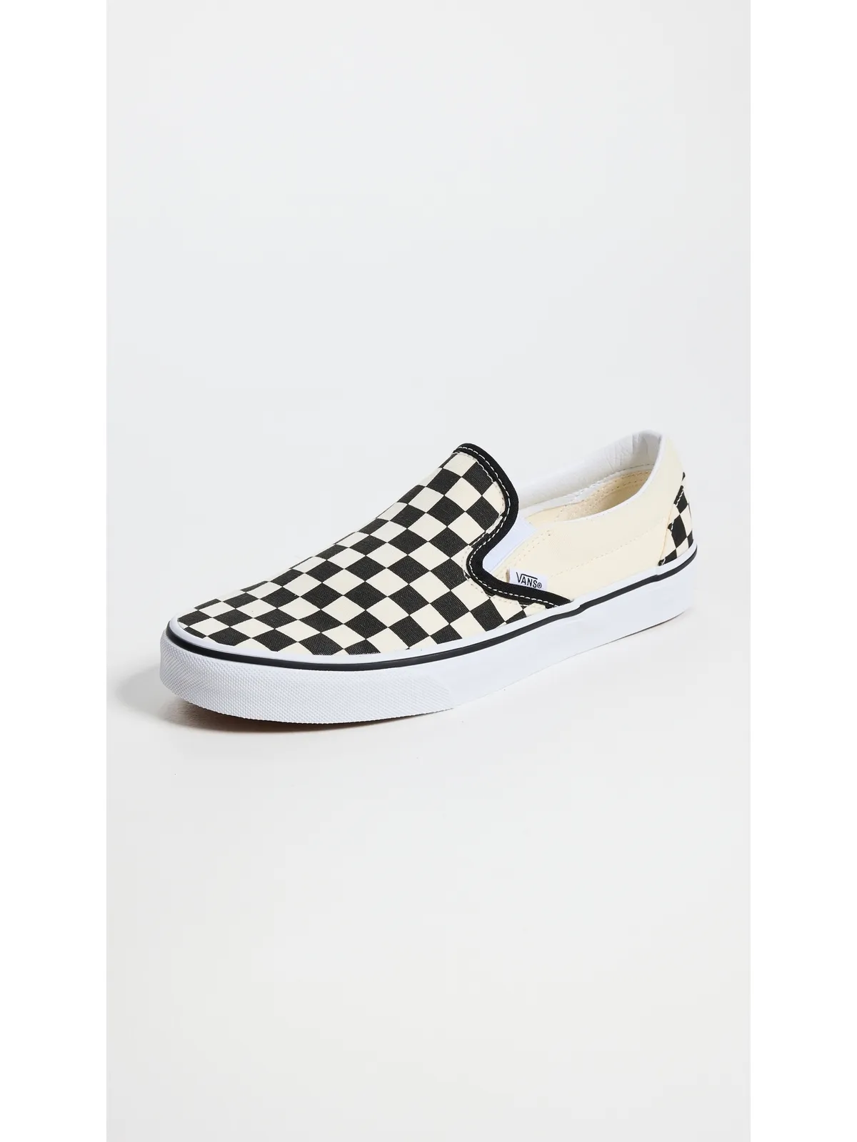 Vans スリップオン スニーカー チェッカーボード柄 ブラック/オフホワイト - 画像2