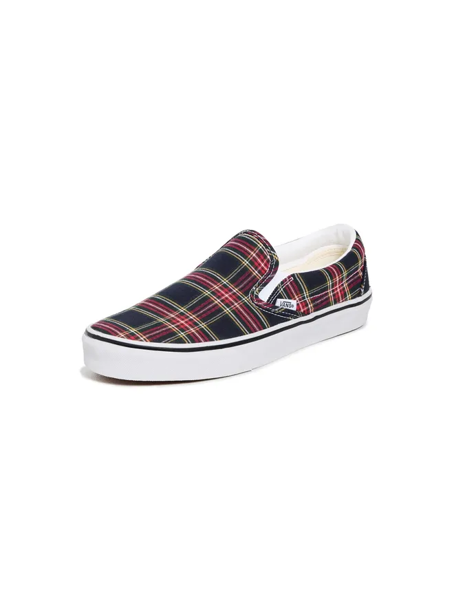 Vans Vans クラシック スリップオン スニーカー チェック柄 ネイビーの商品画像