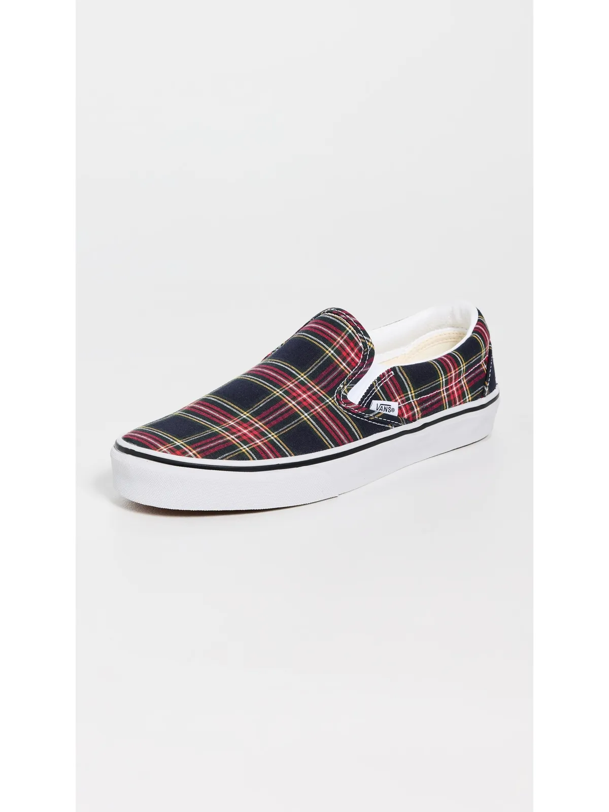 Vans クラシック スリップオン スニーカー チェック柄 ネイビー - 画像2