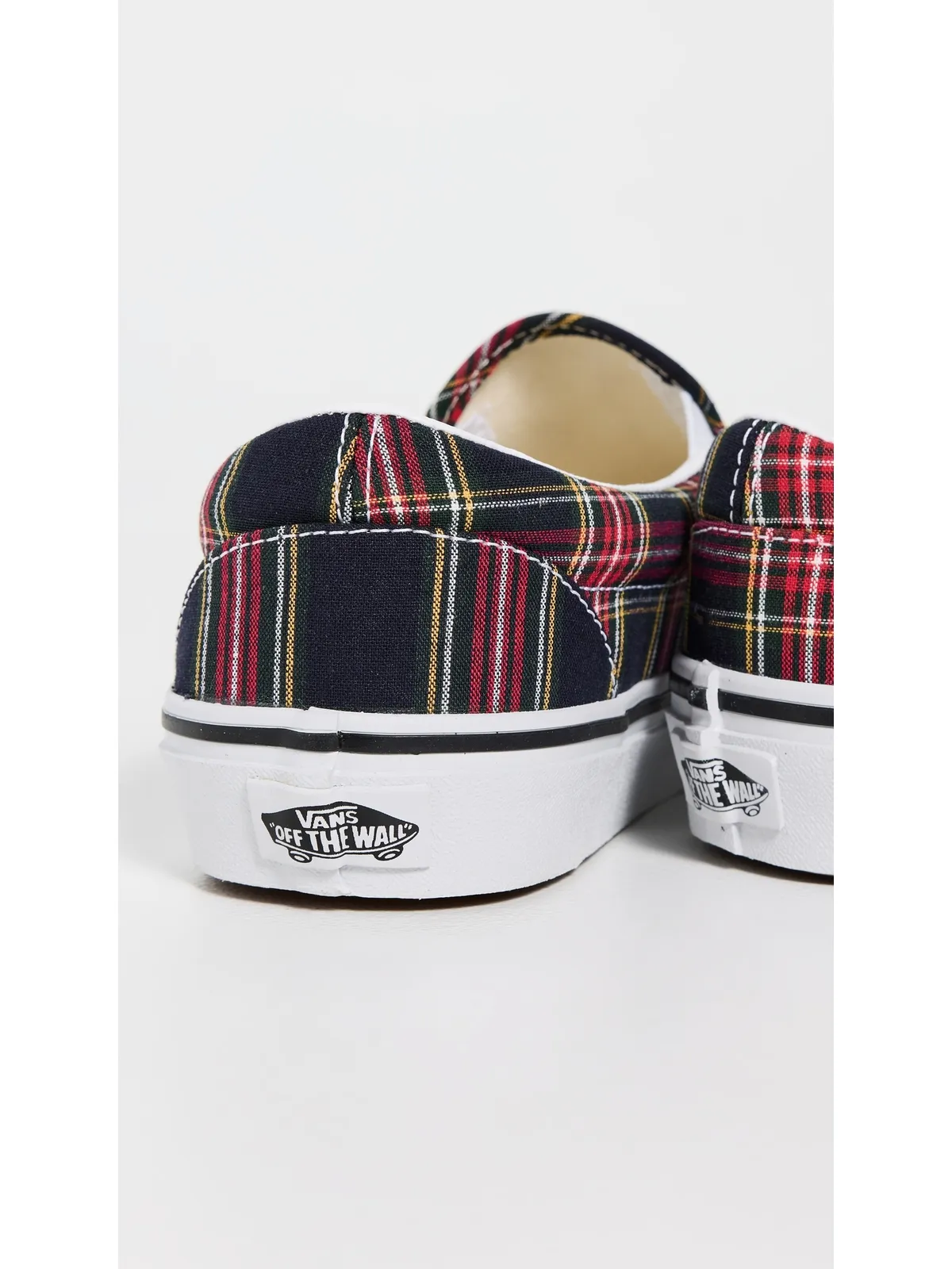 Vans クラシック スリップオン スニーカー チェック柄 ネイビー - 画像4