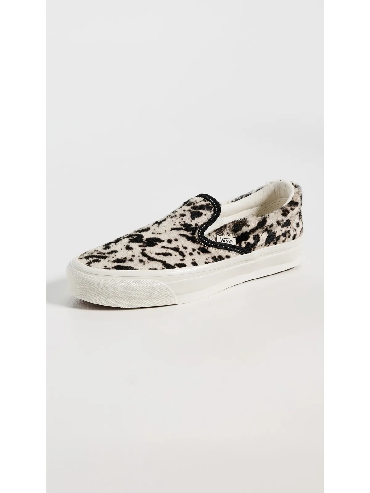 Vans LXクラシック スリップオン スニーカー ポニーヘア ブラック/ホワイト - 画像2