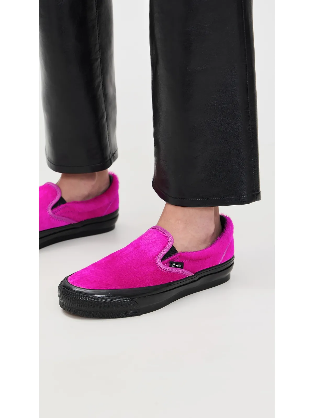 Vans LX Classic Slip-On ポニーヘア フューシャ - 画像3