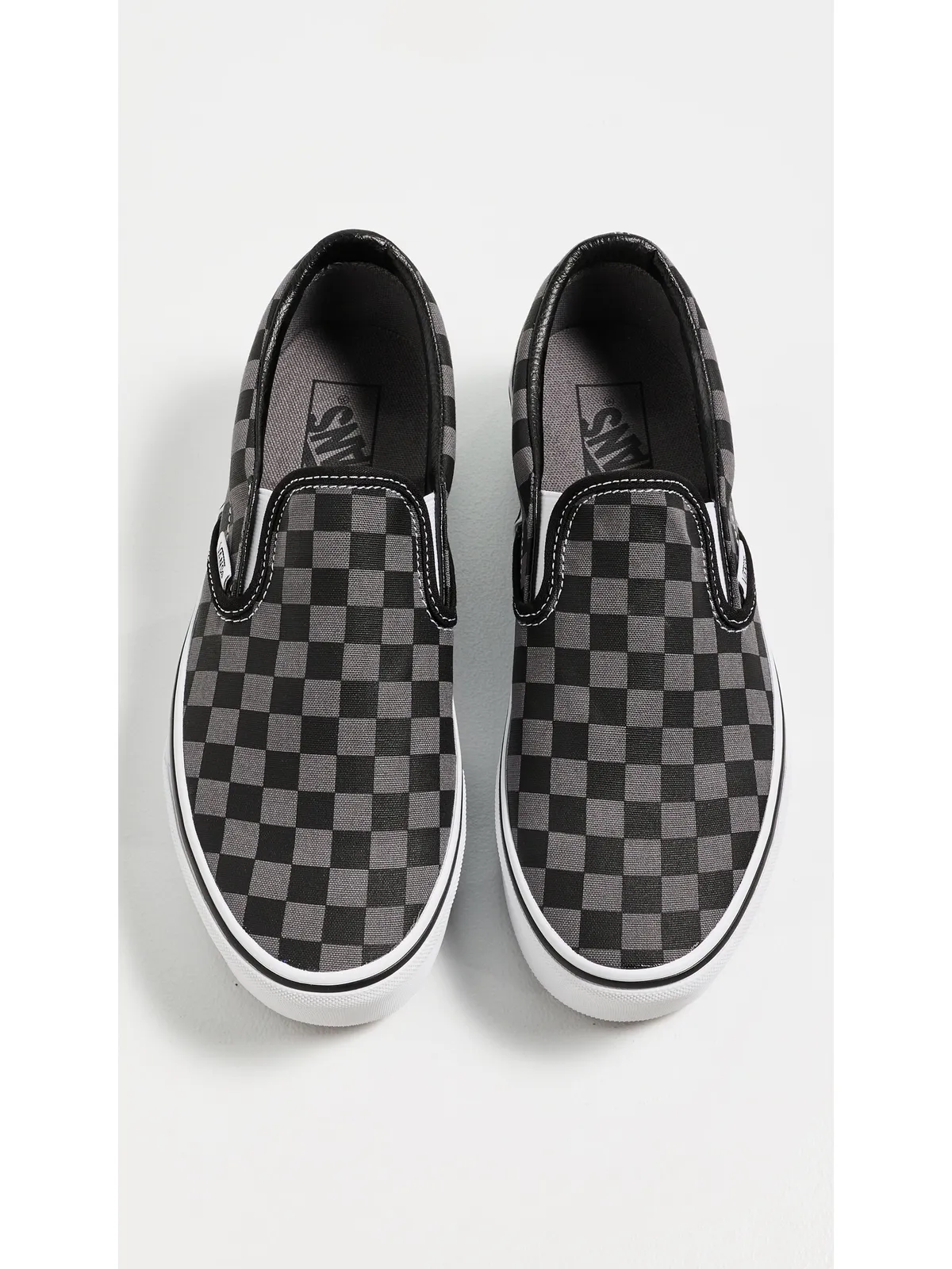 Vans クラシック・スリップオン・スタックフォームスニーカー チェッカーボード ブラック/ペューター - 画像5