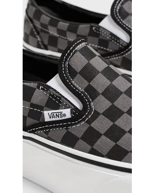 Vans クラシック・スリップオン・スタックフォームスニーカー チェッカーボード ブラック/ペューター - サムネイル6