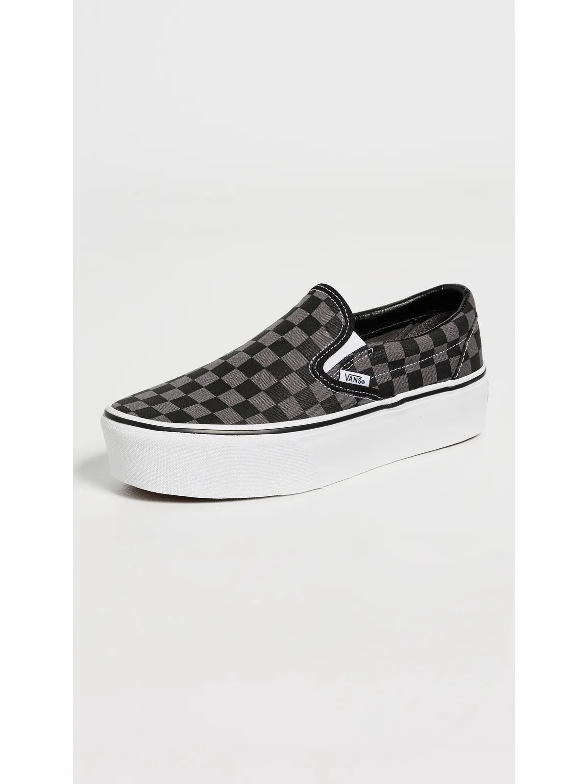 Vans クラシック・スリップオン・スタックフォームスニーカー チェッカーボード ブラック/ペューター - 画像2