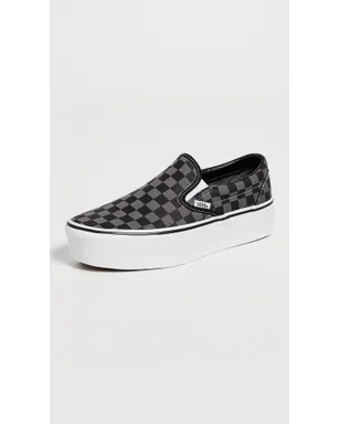 Vans クラシック・スリップオン・スタックフォームスニーカー チェッカーボード ブラック/ペューター - サムネイル2
