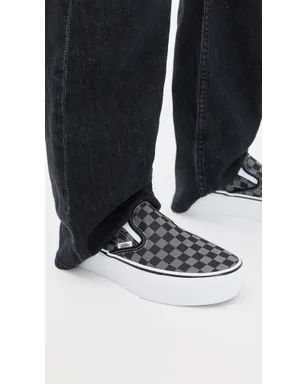 Vans クラシック・スリップオン・スタックフォームスニーカー チェッカーボード ブラック/ペューター - サムネイル3