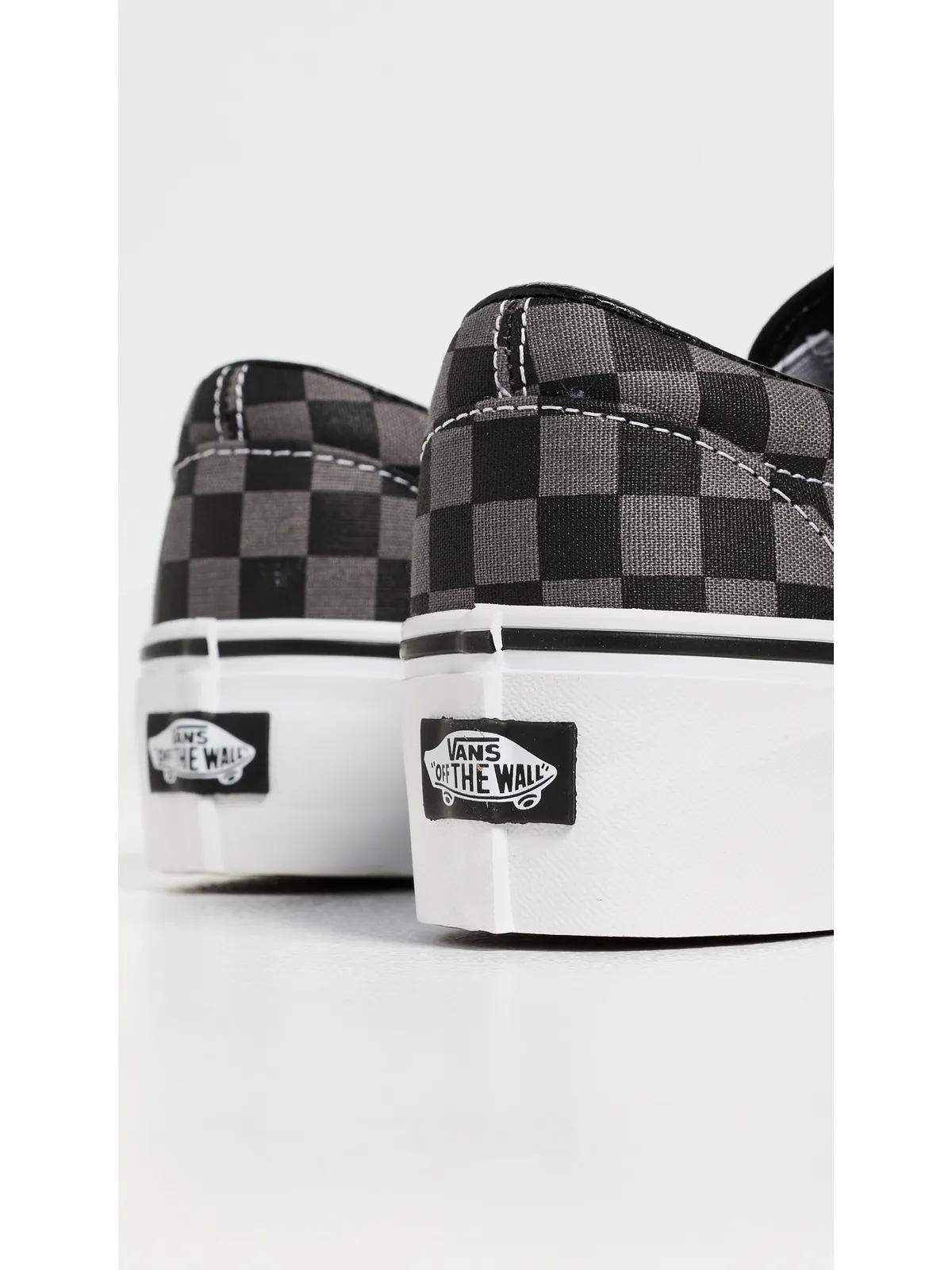 Vans クラシック・スリップオン・スタックフォームスニーカー チェッカーボード ブラック/ペューター - 画像4
