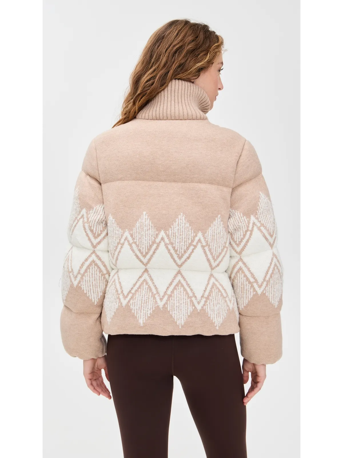 Varley Belinda Knit Puffer ライトトープ - 画像3