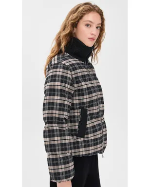 Varley Bryony ショートパファー フランネル ジャケット ネイビー チェック - サムネイル4