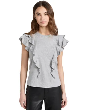 Veronica Beard Jean Bea ショートスリーブ・フリルTシャツ - サムネイル1
