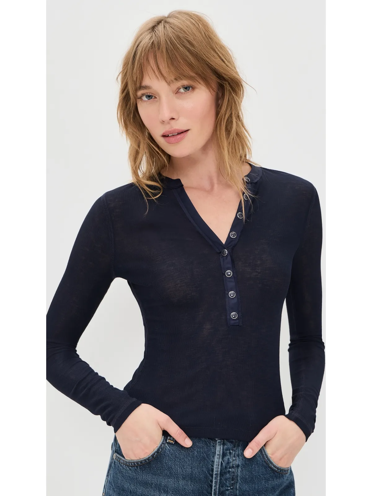 Veronica Beard Jean Drexler Top ネイビー - 画像2