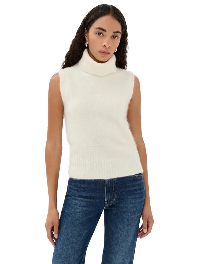 Veronica Beard Veronica Beard Mazzy ブラッシュドカシミア ベスト アイボリーの商品画像