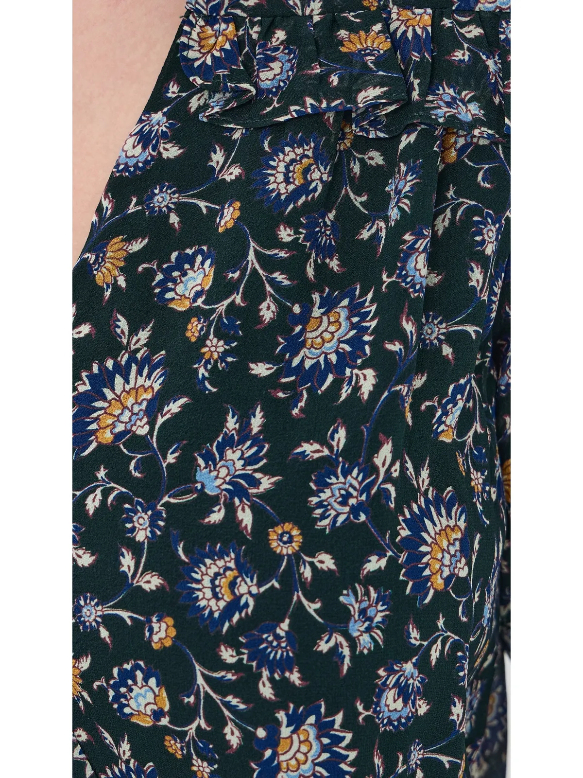Veronica Beard ミック・シルクドレス（Dark Hunter Green Multi） - 画像6