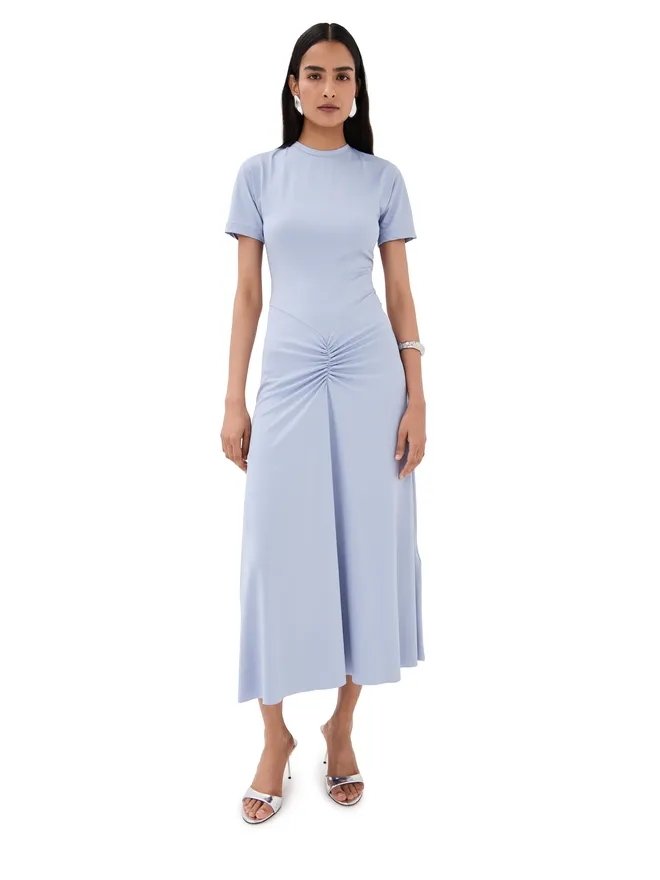 Victoria Beckham Victoria Beckham ギャザーウェストのミディドレス デルフィニウムの商品画像