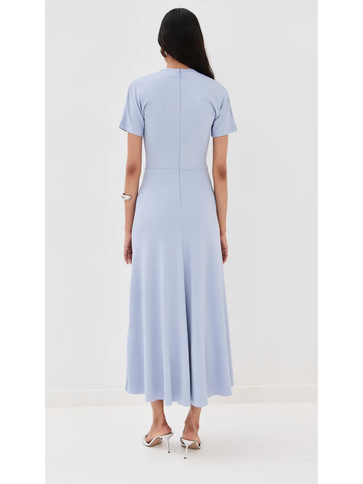 Victoria Beckham ギャザーウェストのミディドレス デルフィニウム - 画像3