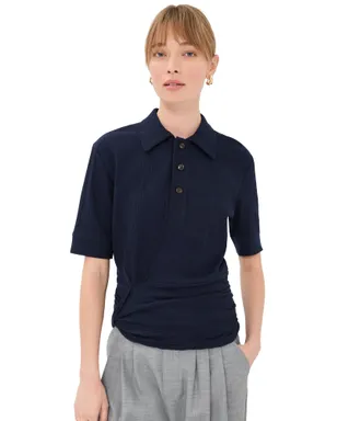 Victoria Beckham ツイストディテール ポロトップ - サムネイル1