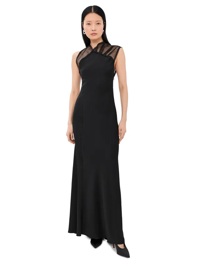 Victoria Beckham Victoria Beckham メッシュディテールガウンの商品画像
