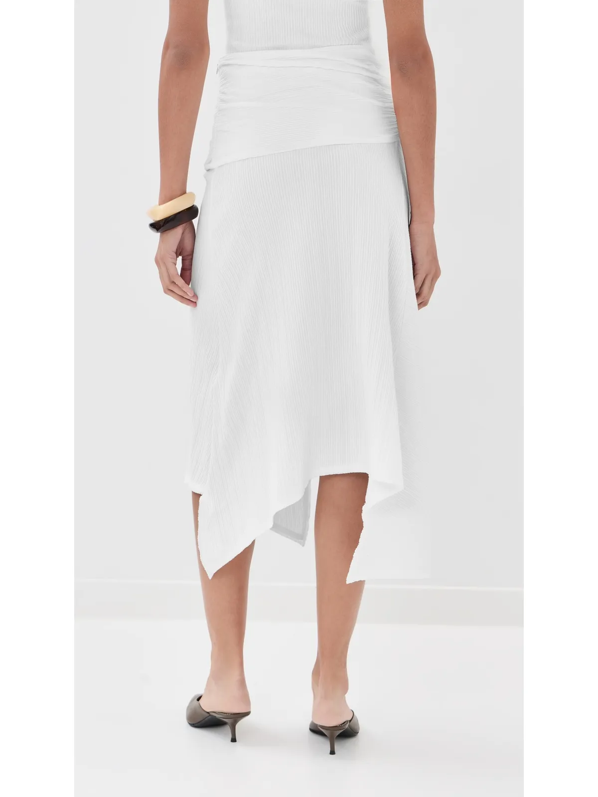 Victoria Beckham ツイストディテール ミディスカート - 画像4