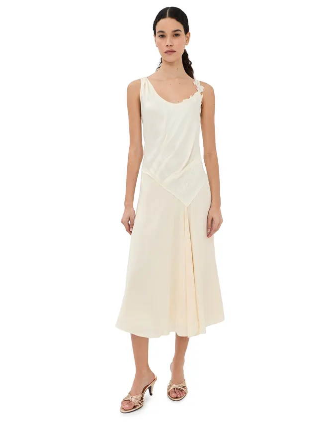Victoria Beckham Victoria Beckham レースストラップドレス アイボリーの商品画像