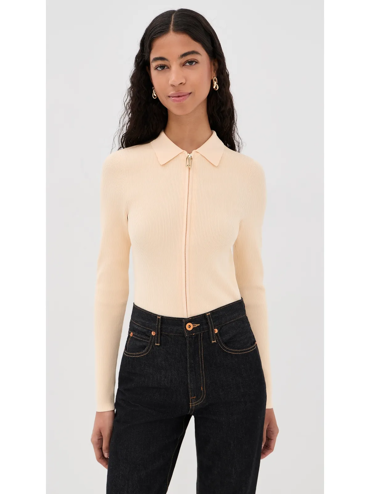Victoria Beckham ジップ付きポロトップ - 画像2