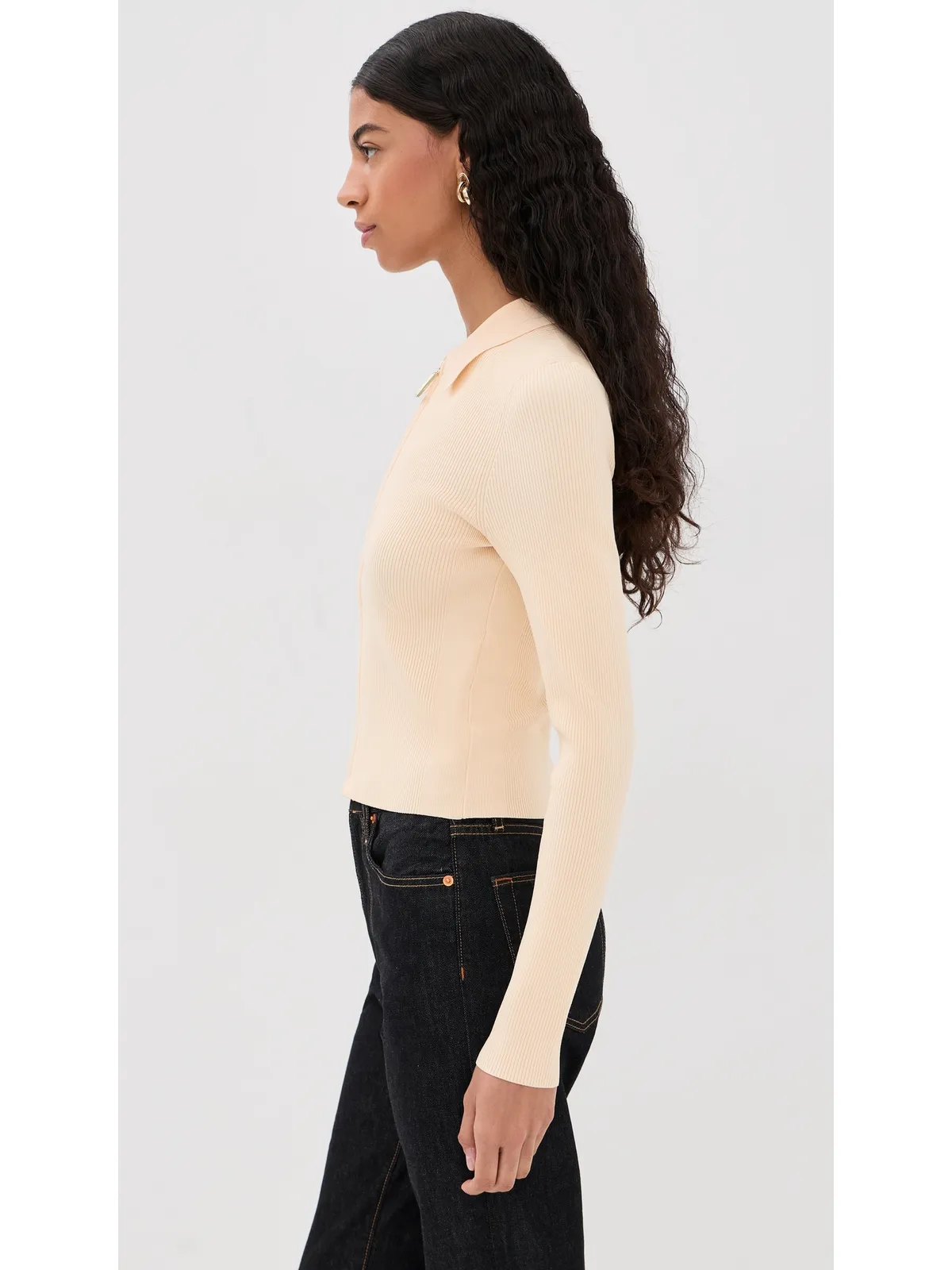 Victoria Beckham ジップ付きポロトップ - 画像4