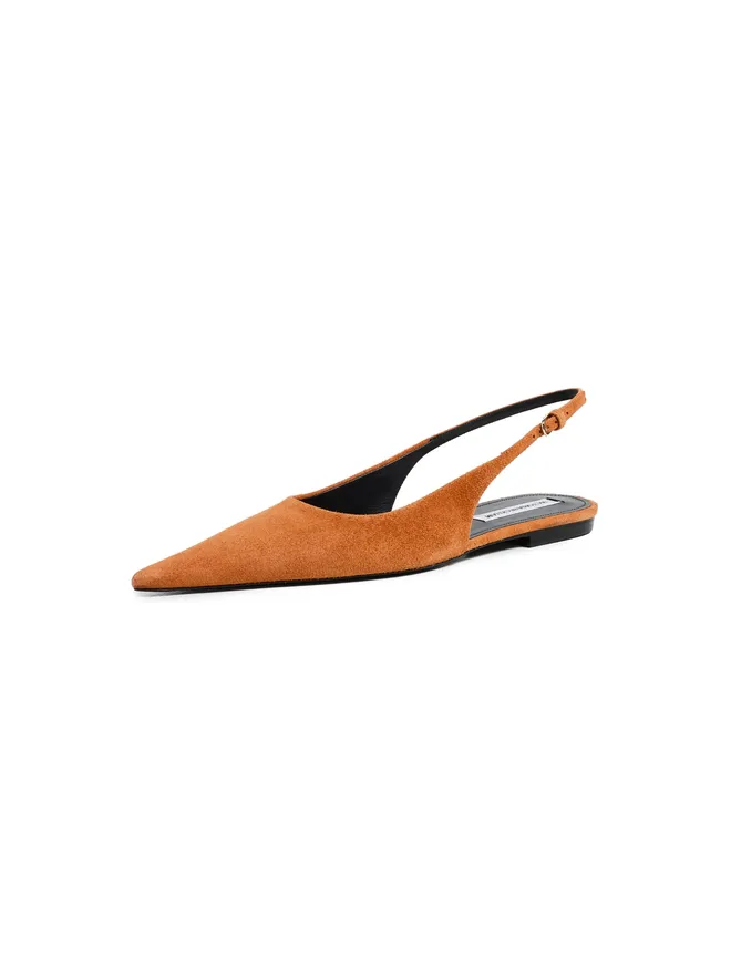 Victoria Beckham Victoria Beckham スリングバックフラット ブロンズの商品画像