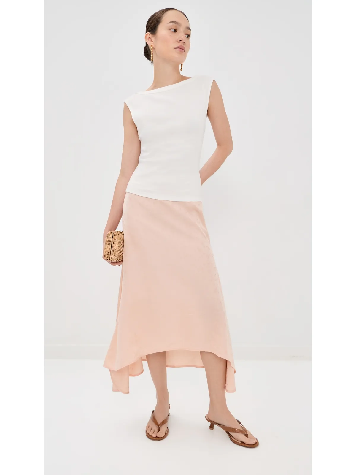 Victoria Beckham アシンメトリック ミディ スカート ブロッサム - 画像5