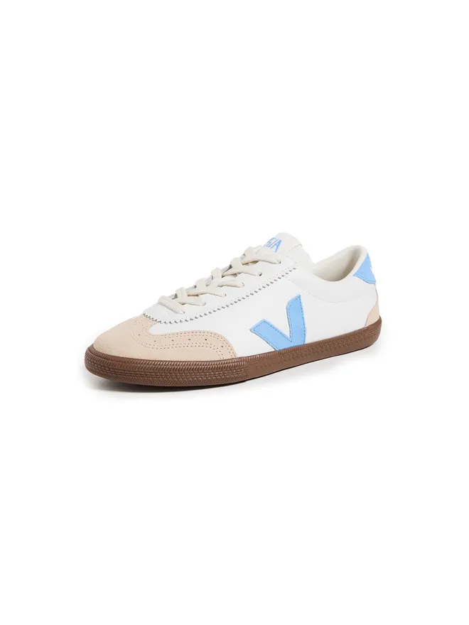 Veja Veja Volley O.T. Leather Sneakers White/Aqua/Barkの商品画像